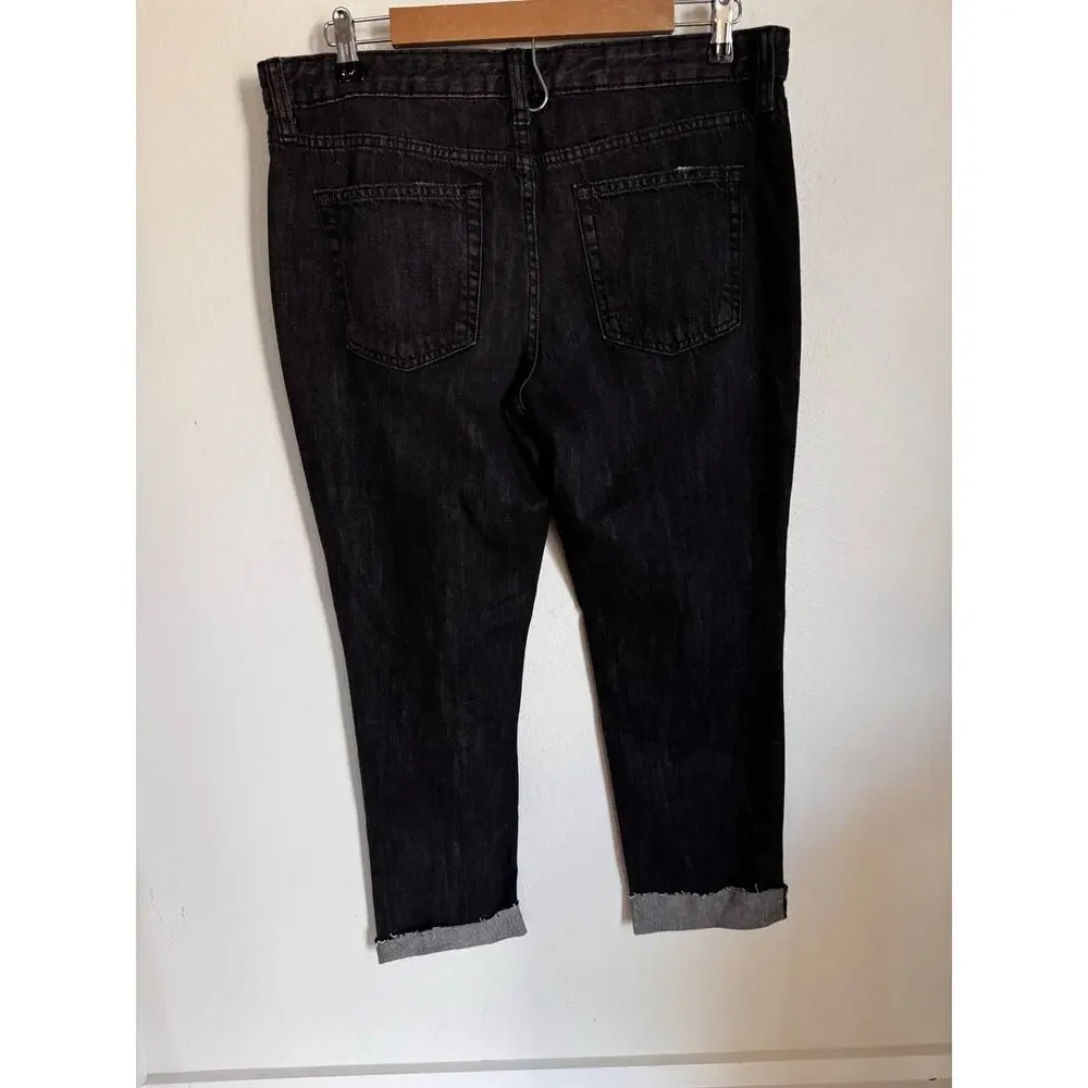Gap Women’s‎ Boyfriend Fit Jeans Dark Wash Cuffed 8/29 Relaxed Denim
